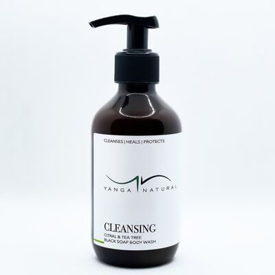 CLEANSING | CITRAL & TEA TREE BLACK SOAP BODY WASH - 300ml