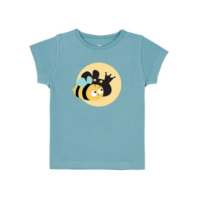 T-shirt bleu reine des abeilles gamme bébé