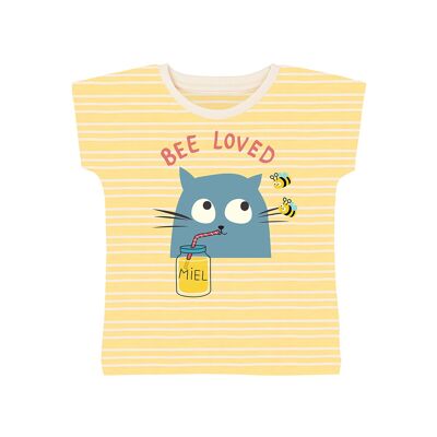T-shirt rayé jaune bee loved gamme bébé