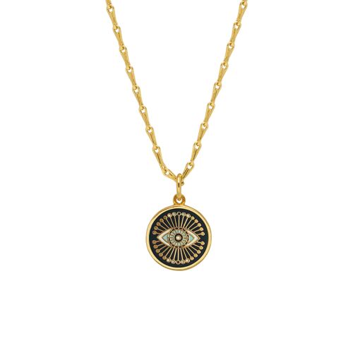 All Seeing Eye Enamel Medal Pendant