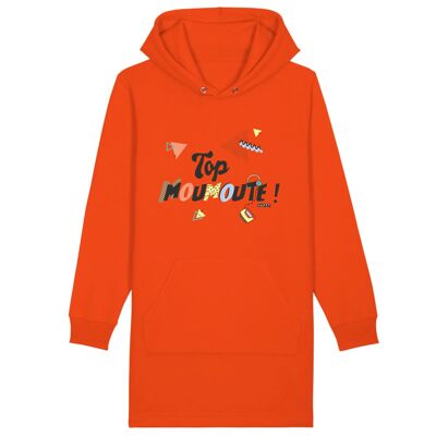 Robe sweat à capuche Top Moumoute ! - Orange