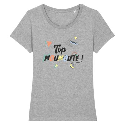 T-shirt femme Top Moumoute ! - Coton Bio - XS - Gris