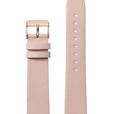 Pink Leather 20 Strap Rose Gold