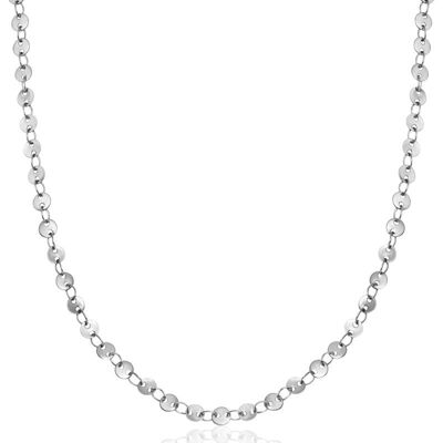 Sloane Mini Circle Necklace, Silver