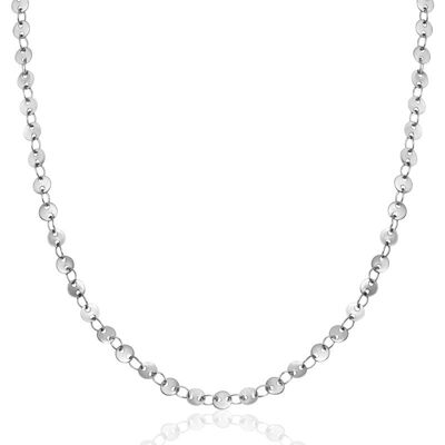 Sloane Mini Circle Necklace, Silver