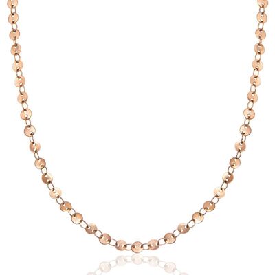 Sloane Mini Circle Necklace, Rose Gold