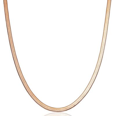 Lisson Snake Chain Necklace, Rose Gold