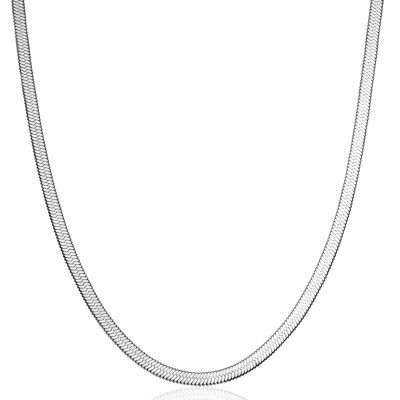 Lisson Snake Chain Necklace, Silver