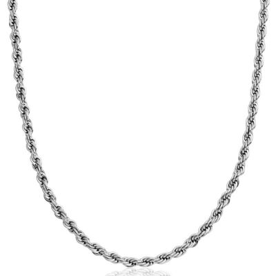 Finsbury Rope Necklace, Silver