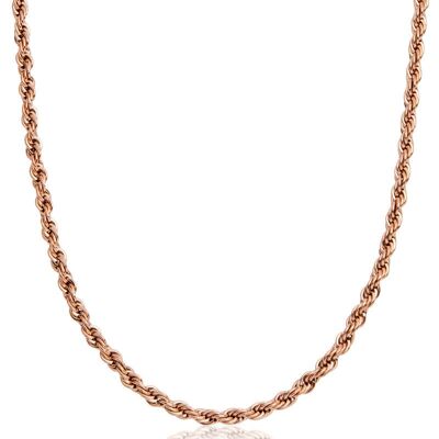 Finsbury Rope Necklace, Rose Gold