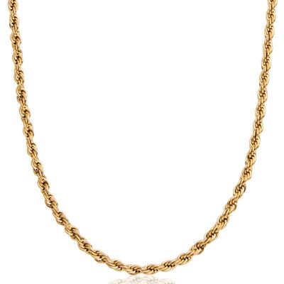 Finsbury Rope Necklace, Gold