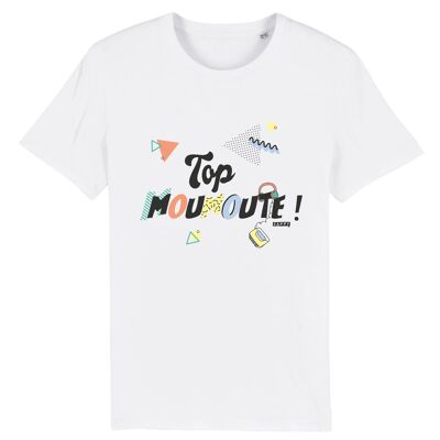 T-shirt Rocker unisexe Top Moumoute ! - Coton Bio - XS - Blanc