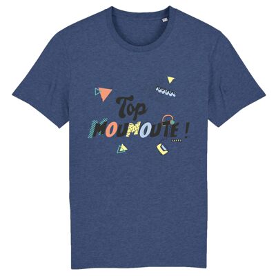 T-shirt Rocker unisexe Top Moumoute ! - Coton Bio - XS - Indigo