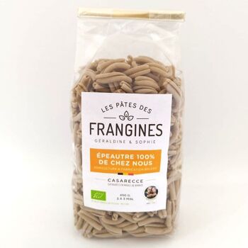 [100% Belge] Pâtes FRANGINES Epeautre (wallonie) -  Casarecce en moule de bronze  -  450gr 1