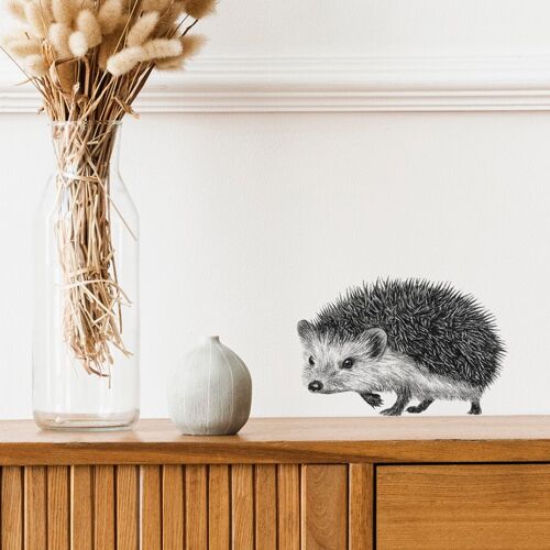 Hedgehog wall decal - animal wall sticker - wall decoration