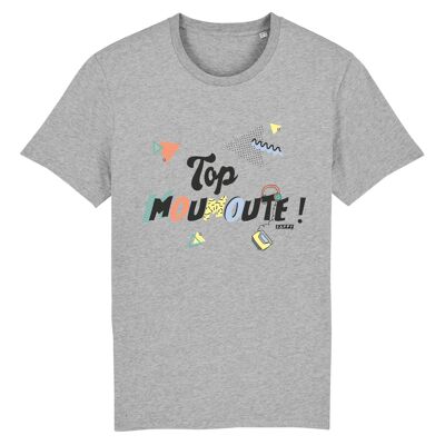 T-shirt Rocker unisexe Top Moumoute ! - Coton Bio - XS - Gris