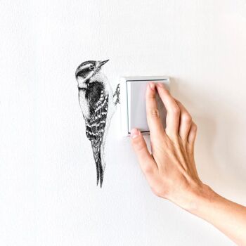 Autocollant mural pic - illustration oiseau - décalcomanie murale 3