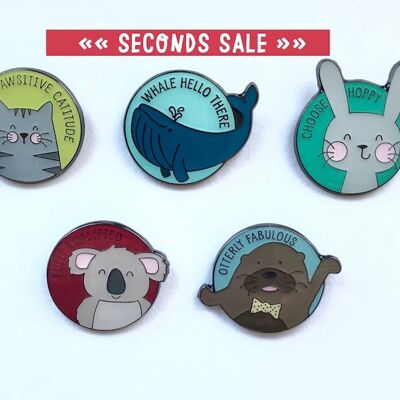Enamel Pin Badge - SECONDS SALE - Whale Hello There