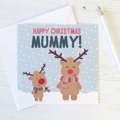 Mummy Reindeer Christmas Card