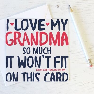 Carta di compleanno divertente della nonna - carta personalizzata - carta per la nonna - carta di compleanno - carta divertente - compleanno della nonna - Regno Unito - nonna - WeLove Our