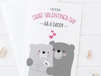 Première carte de Saint Valentin - personnalisée - en tant que famille / en tant que maman / en tant que maman / en tant que papa / en tant que papa / en tant que parents - ... en tant que papa 6