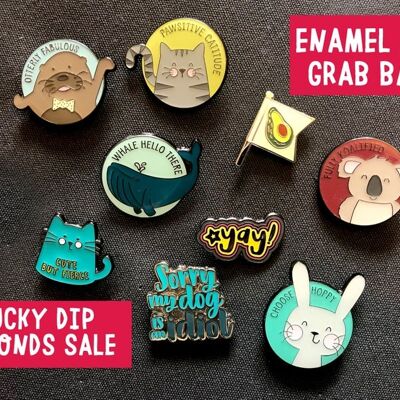 Enamel Pin Badge Lucky Dip Grab Bag - SECONDS SALE