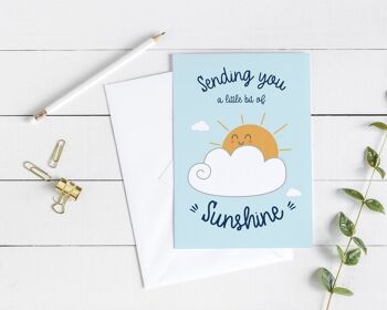 Envoi de Sunshine Postcard / notecard / mini print - envoyez un sourire à un ami ! Avec le complément Happy Sun Sticker correspondant - carte postale uniquement (1,50 £) 6