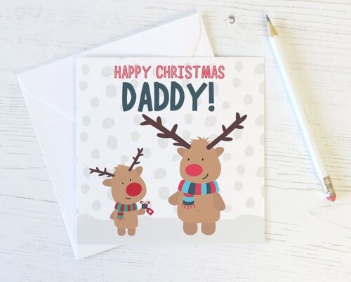 Daddy Reindeer Christmas Card