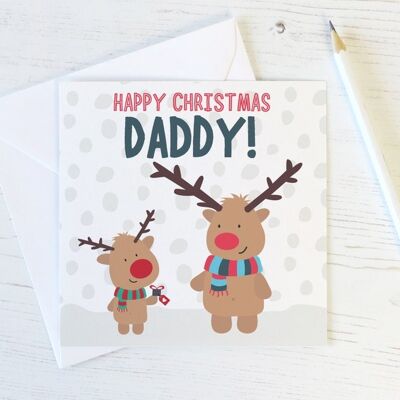 Daddy Reindeer Christmas Card