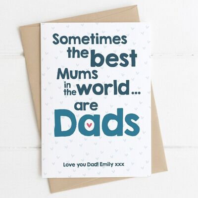 Muttertagskarte für Papa - Personalisierte Single Dad Muttertagskarte