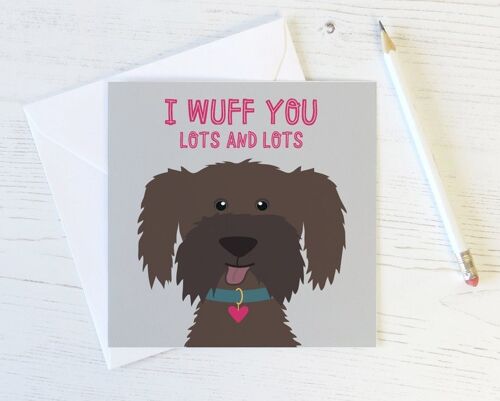 I Wuff You Lots and Lots - Cute Dog Anniversary / Valentines Card