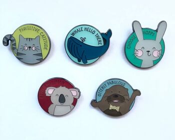 Choisissez Hoppy - Happy Rabbit Émail Pin Badge - Funny Rabbit Pin - Fermoir de verrouillage (6,00 £) 5