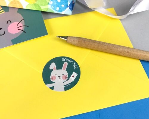 35 Rabbit Happy Mail / Hoppy Mail Envelope stickers / Seals / labels