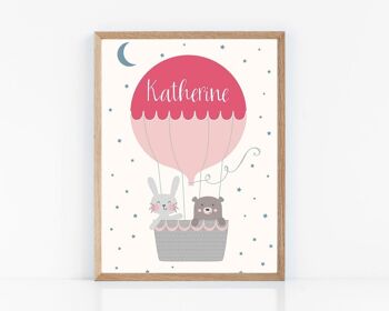 Up Up and Away Air Balloon Impression personnalisée pour chambre d'enfant - Montée 30x40cm (25,00 £) 4