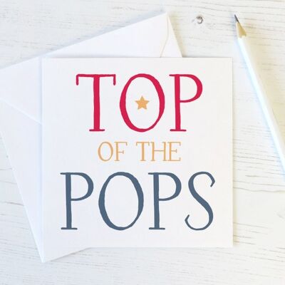 Funny Fathers Day Card - top of the pops - card for dad - fathers day - funny card - card for daddy - card for pop - funny card for dad