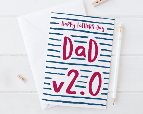 Dad v.2 Fathers Day Card - stepdad card - dad birthday card - card for dad - fathers day - funny card - stepfather - like a dad - funny card