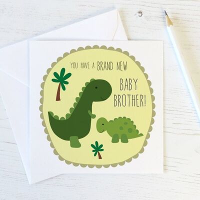 Cute 'New Baby Brother!' Card for Big Brothers