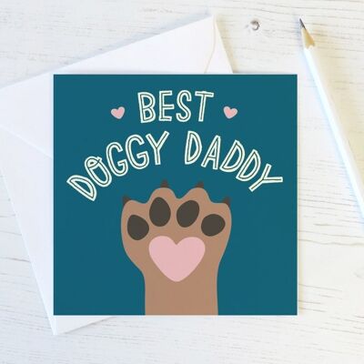 Tarjeta del día del padre del papá del perro - del perro - tarjeta de cumpleaños del papá - tarjeta para papá - día del padre - tarjeta divertida - tarjeta del perro - papá del perro - papá del perro