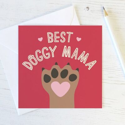 Doggy Mama Karte – vom Hund – Mama Geburtstagskarte – Karte für Mama – Muttertag – lustige Karte – Hundekarte – Doggy Mama – Hundemama