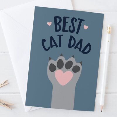 Cat Dad Fathers Day Card - A6 card - dad birthday card - from the cat - card for dad - fathers day - funny card - cat card - cat fathers day