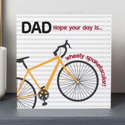 Radfahren Wortspiel Geburtstagskarte für Papa / Vatertag / lustige Fahrradkarte