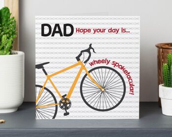 Carte d'anniversaire de jeu de mots de cyclisme pour papa/fête des pères/carte de vélo drôle