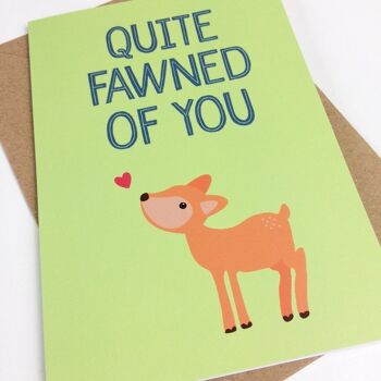 Carte d'amour drôle - carte d'ami drôle - carte de cerf - carte de jeu de mots animal - aime toi - carte d'animal drôle - carte de Saint-Valentin - carte galentine 3