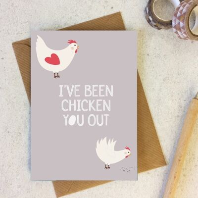 Funny Love Card 'I've Been Chicken You Out' - carte de poulet - carte d'amant de poulet - carte d'amour drôle - carte de Saint Valentin pour elle - Royaume-Uni