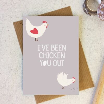 Funny Love Card 'I've Been Chicken You Out' - chicken card - chicken lover card - funny love card - valentine's day card for her - uk