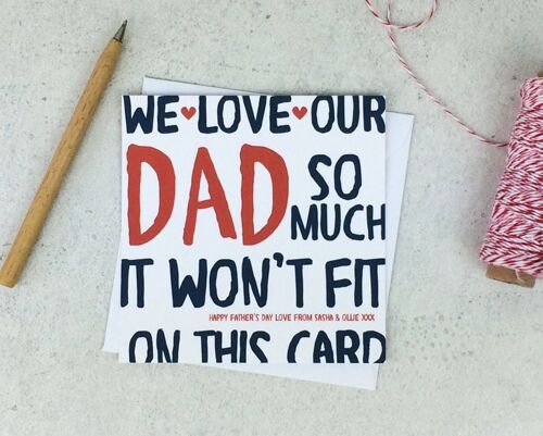 Funny Fathers Day Card - personalised card - card for daddy - fathers day - funny card - card for dad - uk