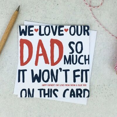 Funny Fathers Day Card - personalised card - card for daddy - fathers day - funny card - card for dad - uk