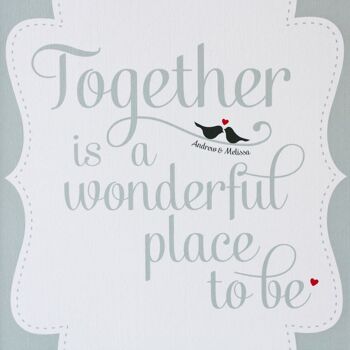 Love Print 'Together is a Wonderful Place to be' - Impression encadrée noire (60,00 £) 4
