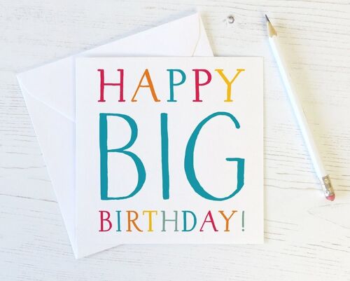 Funny Big Birthday Card - 40th - 50th - 60th - 70th - 80th - funny birthday card friend - milestone birthday - card for dad - sister card