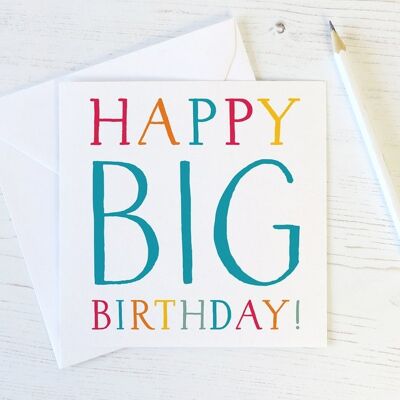 Funny Big Birthday Card - 40th - 50th - 60th - 70th - 80th - funny birthday card friend - milestone birthday - card for dad - sister card